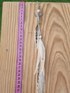 Single Feather earring • Bull Skull Light