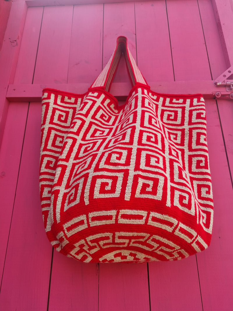 SUSU XL BAG • the LABYRINTH (in red)