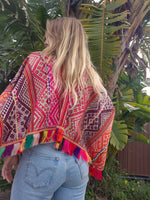 Vintage poncho with fringes
