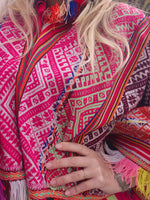 Vintage poncho with fringes