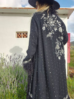 Bohemian coat • BLACK & SILVER • one size (S/M/L)