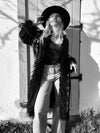 Bohemian coat • BLACK & SILVER • one size (S/M/L)
