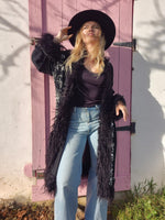 Bohemian coat • BLACK & SILVER • one size (S/M/L)