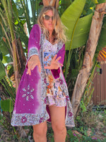 Kimono • Silver Leaves • one size