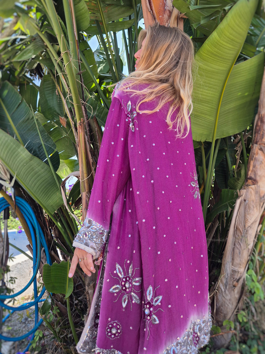 Kimono • Silver Leaves • one size