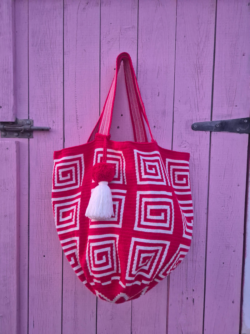 SUSU XL BAG • LABYRINTH in RED