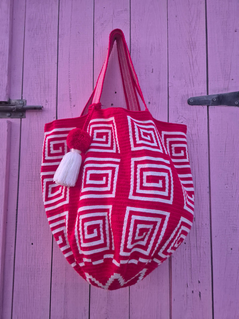 SUSU XL BAG • LABYRINTH in RED