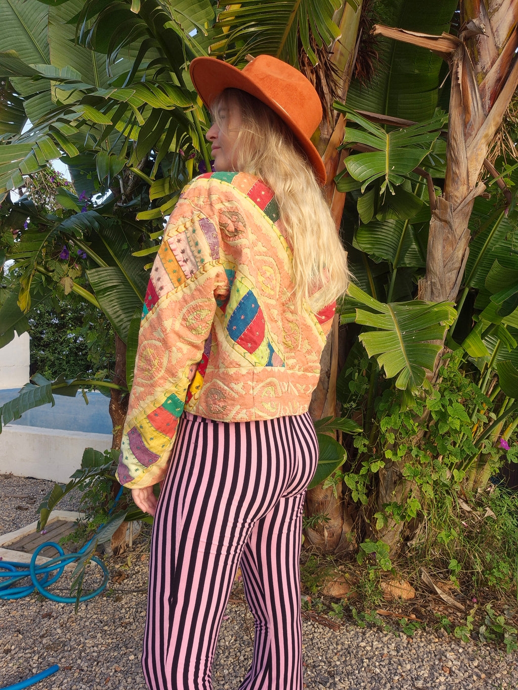Colourful jacket • Patchwork of vintage fabrics • XS/S/M
