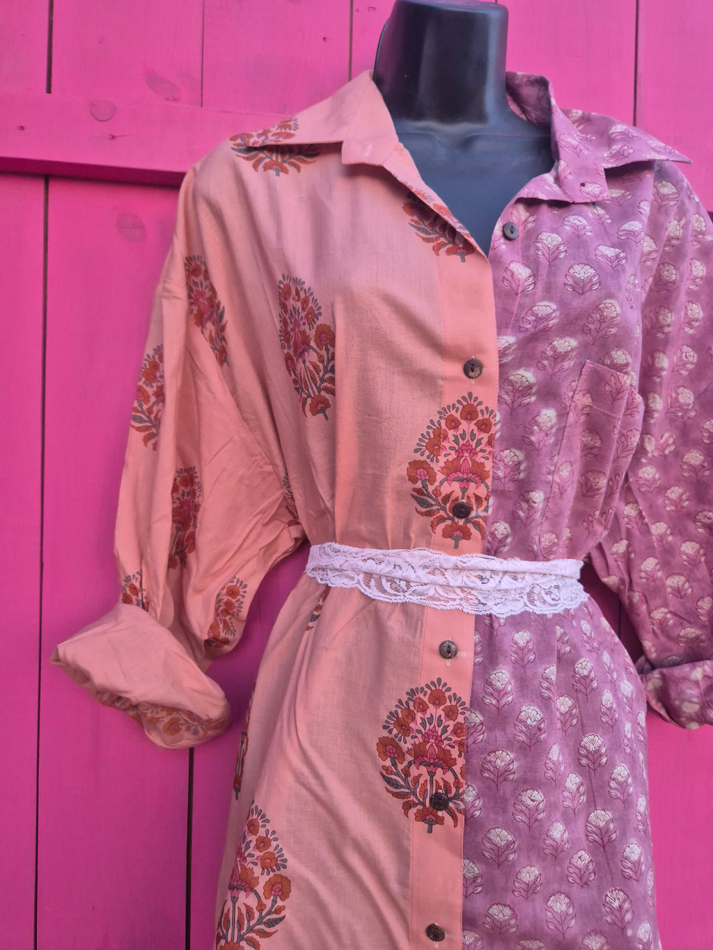 La Fairý • Cotton blockprint shirt/dress • one size • THE POPULAR