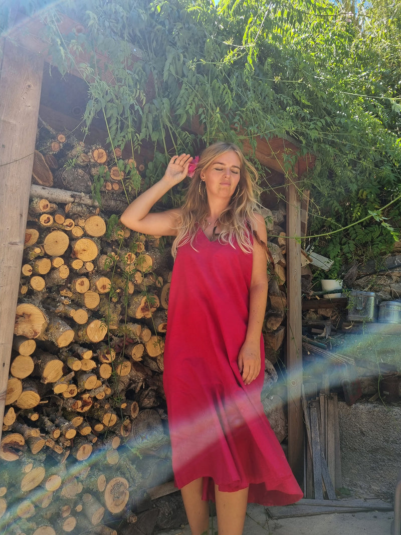 Summer Dress in Fuchsia