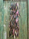 Soft Pink and mixed natural Feather (hair) clip • long