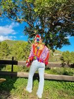Vintage poncho with fringes