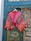 Vintage poncho with fringes