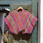 Vintage poncho with fringes